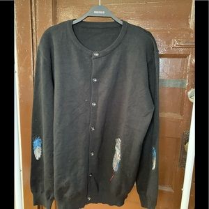 Men’s Embroidered Fitted Cardigan